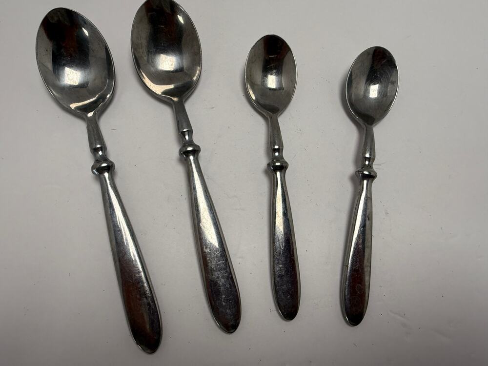 Cambridge Stainless Steel Flatware Spoons 4 Heavy Weight Replacement Silverware